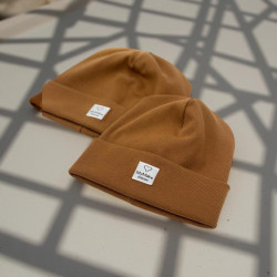 Čepice maminka & dítě - hnědá