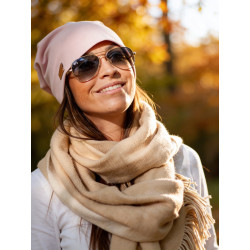 Dámská čepice - pudrově růžová